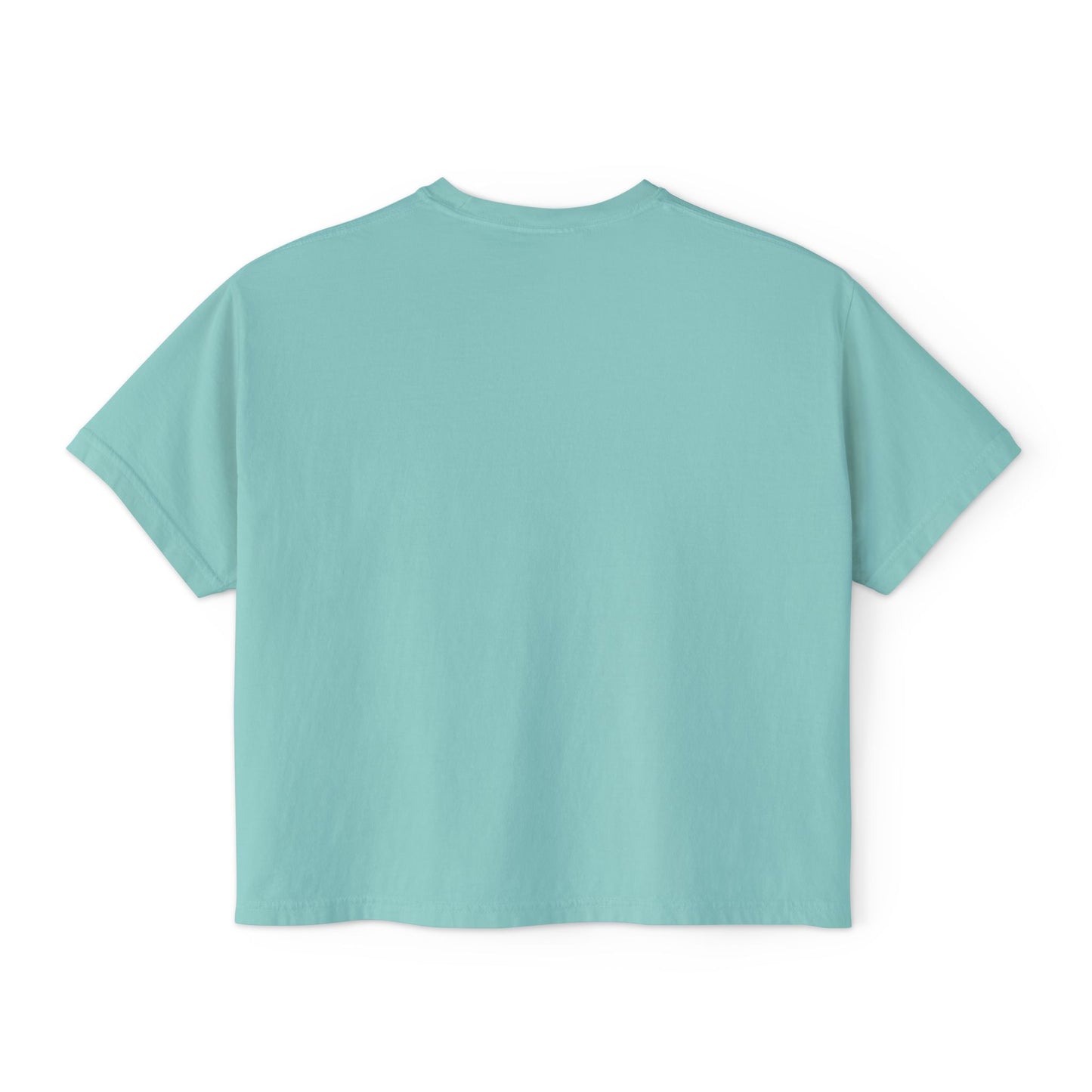 Playful Women's Boxy Tee - 'Yeet the Feet!!' Football Graphic T-Shirt